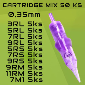 50KS PRÉMIOVÉ CARTRIDGE MIX VELIKOSTÍ 03 - SKVĚLÁ CENA