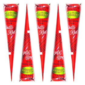 HENNA CHILLI RED PASTA BARVA NA TĚLO DOČASNÉ TETOVÁNÍ KORNOUT 5KS