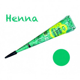 HENNA GOLECHA GREEN ZELENÁ PASTA BARVA NA TĚLO DOČASNÉ TETOVÁNÍ KORNOUT 1KS