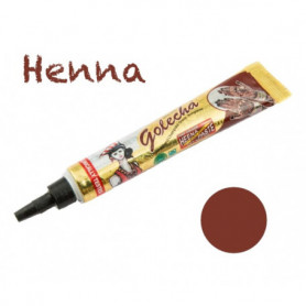 HENNA GOLECHA BROWN KAŠTANOVĚ HNĚDÁ PASTA BARVA NA TĚLO DOČASNÉ TETOVÁNÍ TUBA 1KS