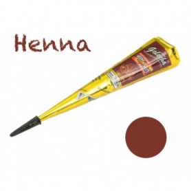 HENNA GOLECHA BROWN KAŠTANOVĚ HNĚDÁ PASTA BARVA NA TĚLO DOČASNÉ TETOVÁNÍ KORNOUT 1KS