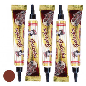 5KS HENNA GOLECHA BROWN KAŠTANOVĚ HNĚDÁ PASTA BARVA NA TĚLO DOČASNÉ TETOVÁNÍ TUBA