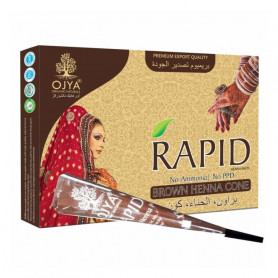 HENNA OJYA RAPID BROWN PASTA BARVA NA TĚLO DOČASNÉ TETOVÁNÍ KORNOUT 1KS