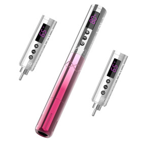 LOLA AIR PINK SILVER BEZDRÁTOVÝ TETOVACÍ STROJEK + 3KS BATERIE