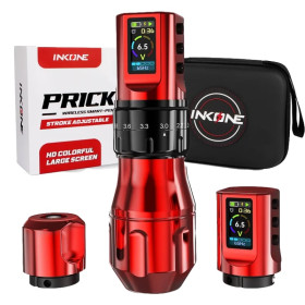 INKONE BEZDRÁTOVÉ TETOVACÍ PERO + 2KS BATERIE RED