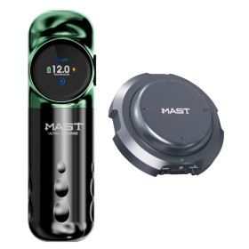 TETOVACÍ STROJEK PEN MAST ARCHER S GREEN S BEZDRÁTOVÝM PEDÁLEM